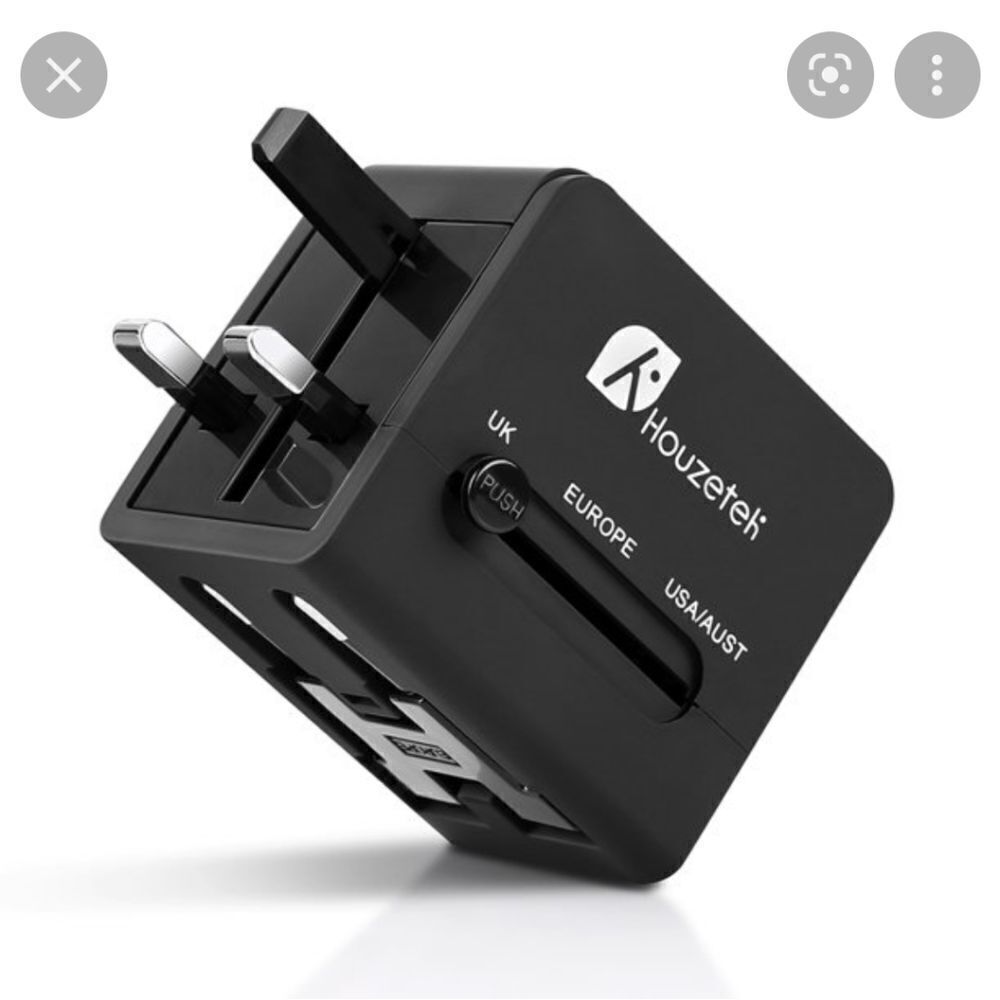 Houzetek travel adapter Plug 🌈5 for $25
